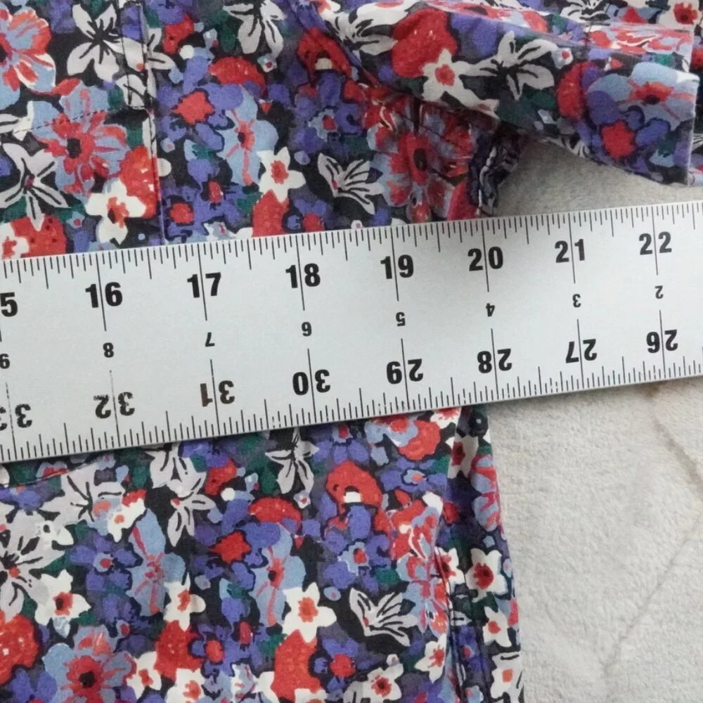 J. Crew Men's Floral Button-Down Shirt in Red, Purple, White, Green